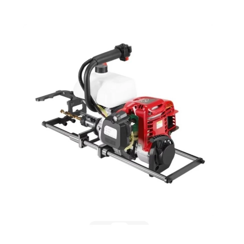 Four-stroke gaso-line photovoltaic drilling machine high-power mountain column steel pipe pair punching machine