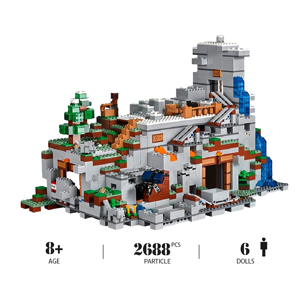 2021 NEUE 2688PCS Set Bausteine Ziegel Große Die Berg Höhle Sets mit Figuren Kits Sammlung Display Montage Kinder spielzeug