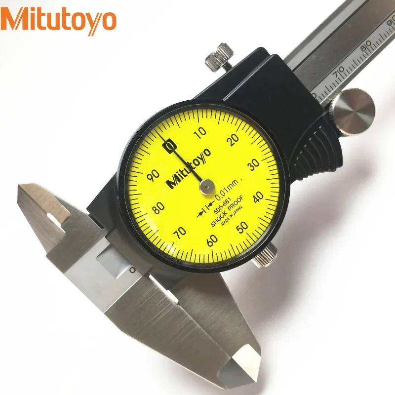 Mitutoyo Japan Caliper 0-150mm/0.01 505-681 D15TN Dial Calibre Stainless Steel Vernier Calipers Measuring Tools