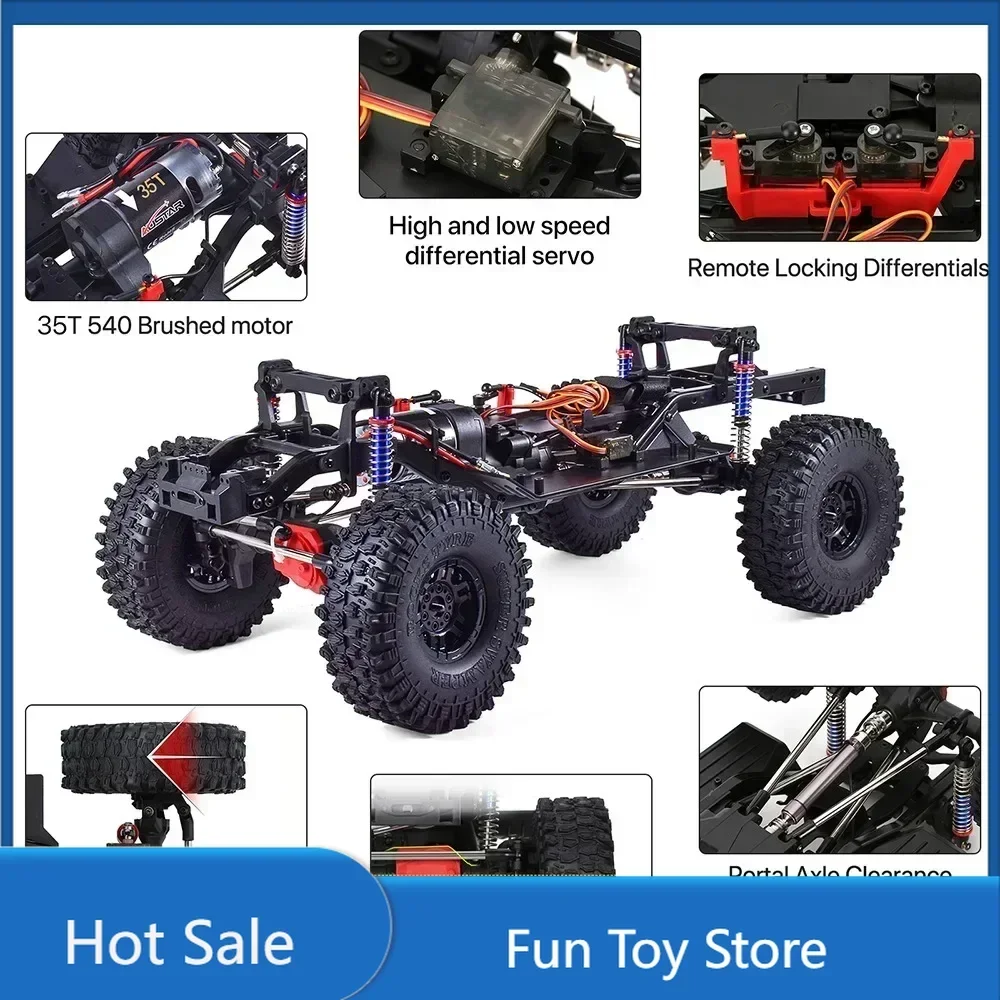 

RC 313mm 2-Speed Transmission Chassis Frame with Differential Portal Axle for Trxs TRX-4 1/10 RC Car DIY Parts