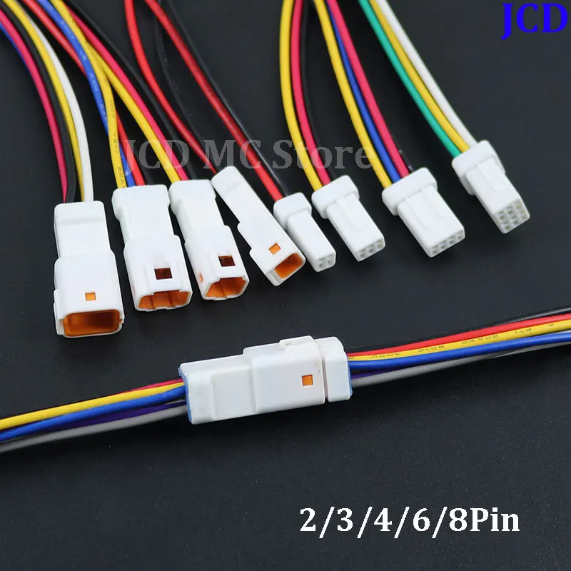 

1Set JST plug car waterproof connector 2 4 6 8 Pin male female pair connector 04r/06t/02r-jwpf wiring terminal
