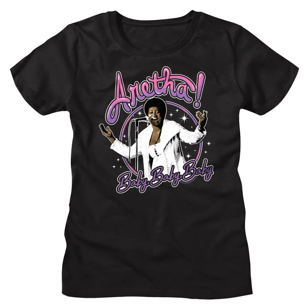 Aretha Franklin Baby Women's T Shirt Grafitti Art Performing Live