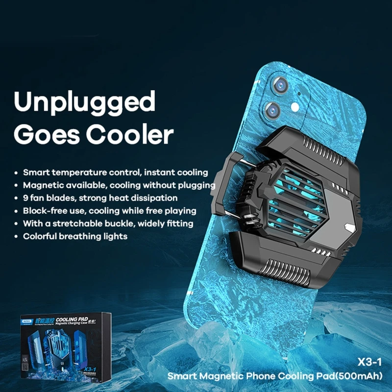 Cooler Cell Phone Heatsink Fast Cooling Phone Suction Cooler Heatsink Cooling