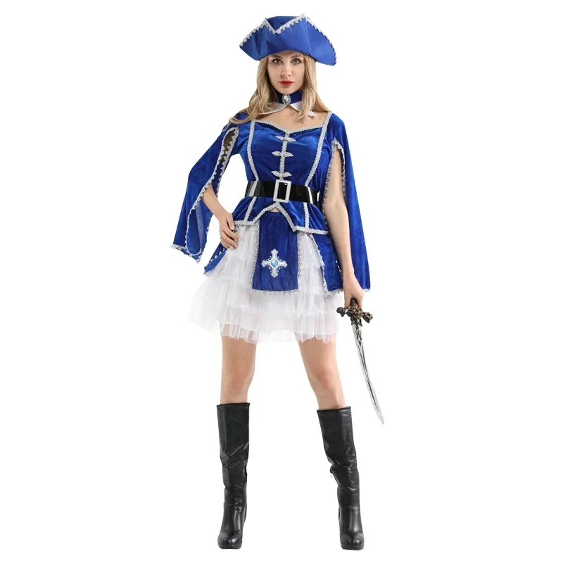 Costume d'Halloween Sexy du Capitaine Jack Rotterdam pour Femme Adulte, Déguisement de Pirates des Caraïbes, 7.5