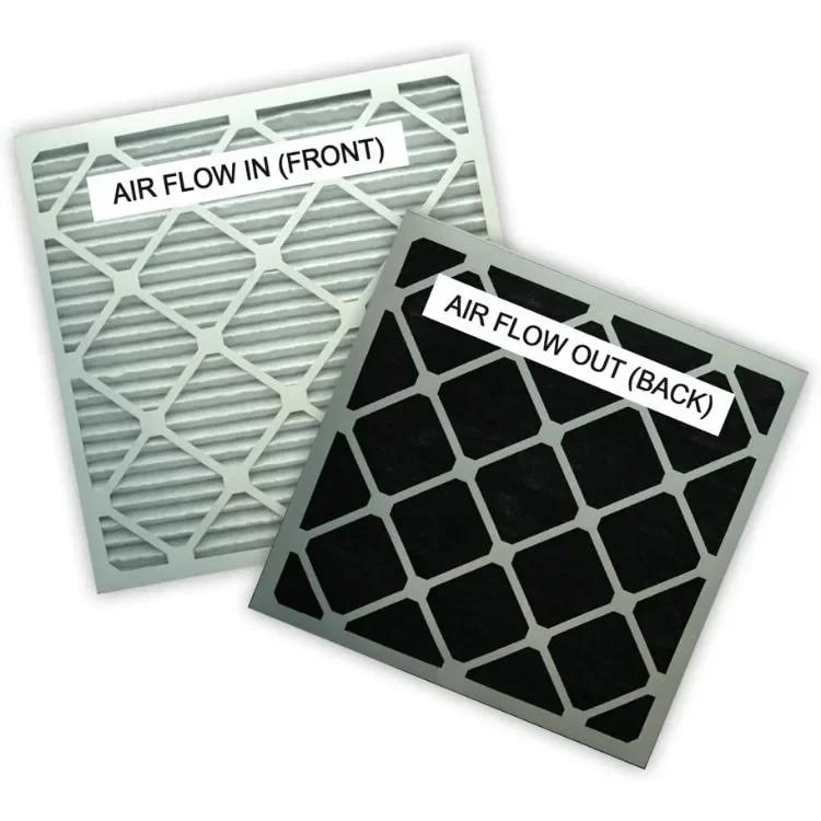 20x24x1 (19 1/2 x 23 7/16 x 3/4) Pleated Air Filters MERV 14 Plus Carbon 12 Pack