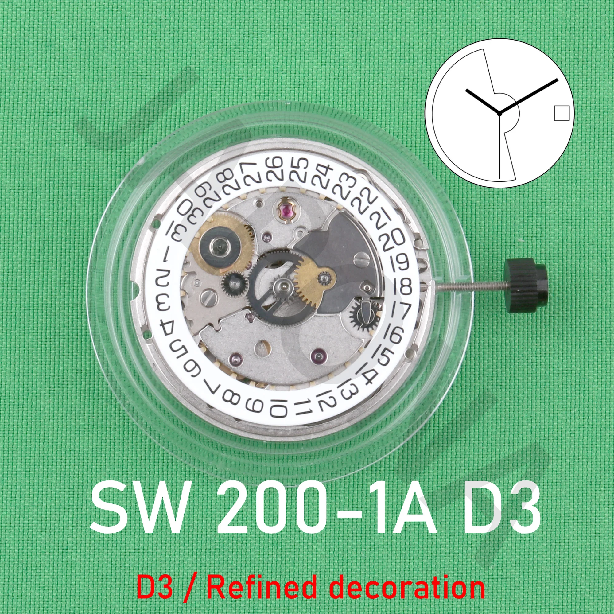 Sellita SW200 movement SW200-1A D3 (refined decoration) Swiss original mechanical movement calendar three needle automatic