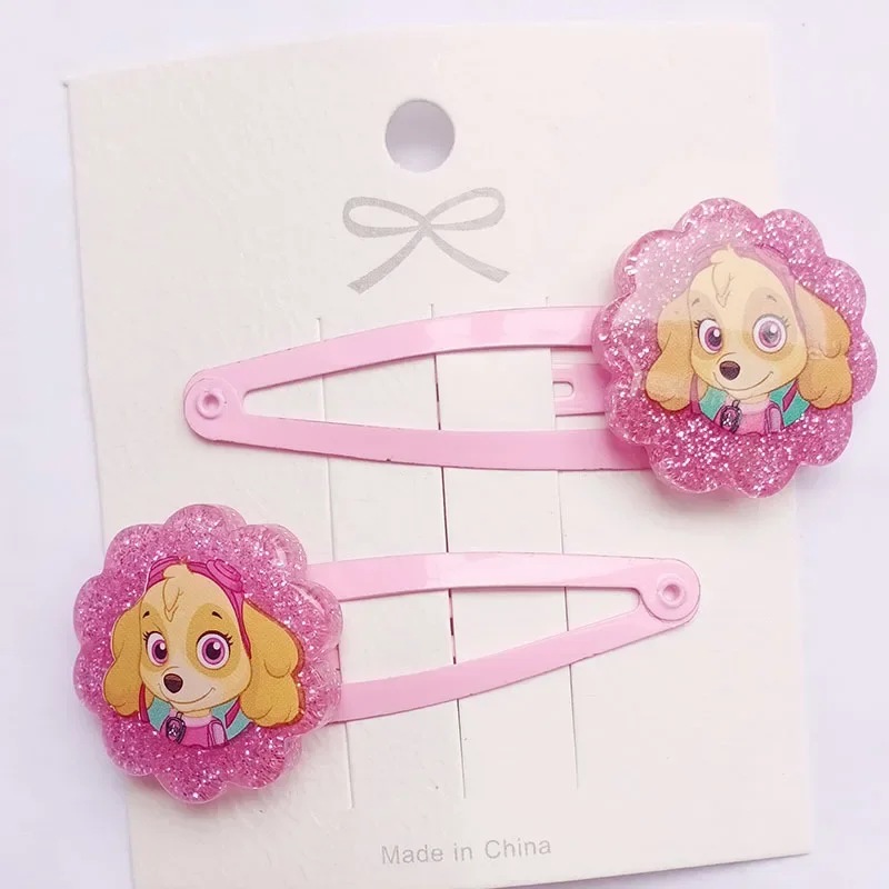 Kawaii PAW Patrols 헤어 클립 소녀 귀여운 만화 달콤한 보석 헤어 액세서리 애니메이션 캐릭터 헤어 클립 어린이 생일 선물