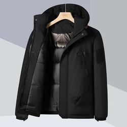 Winter Hiking Jacket Men's Fashion Thickened Waterproof Graphene Warm Down Cotton Padded Coat Women's Outdoor Casual Snow Parka