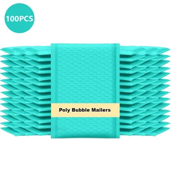 100pcs packaging bags green packing materials self seal shipping bags bubble mailer mailing package bag small business delivery