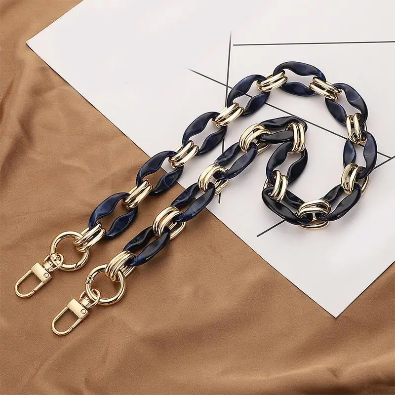 Girls Handbags Removable Shoulder Strap Colorful Acrylic Bag Chain Ladies Bag Strap Mobile Phone Chain Women‘s Purse Chains