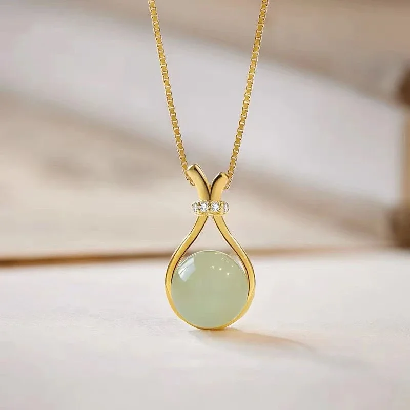 New Fashion Fine Jewelry Japanese Style Zircon Blessing Bag Charm Chain Choker Necklaces Pendants For Women