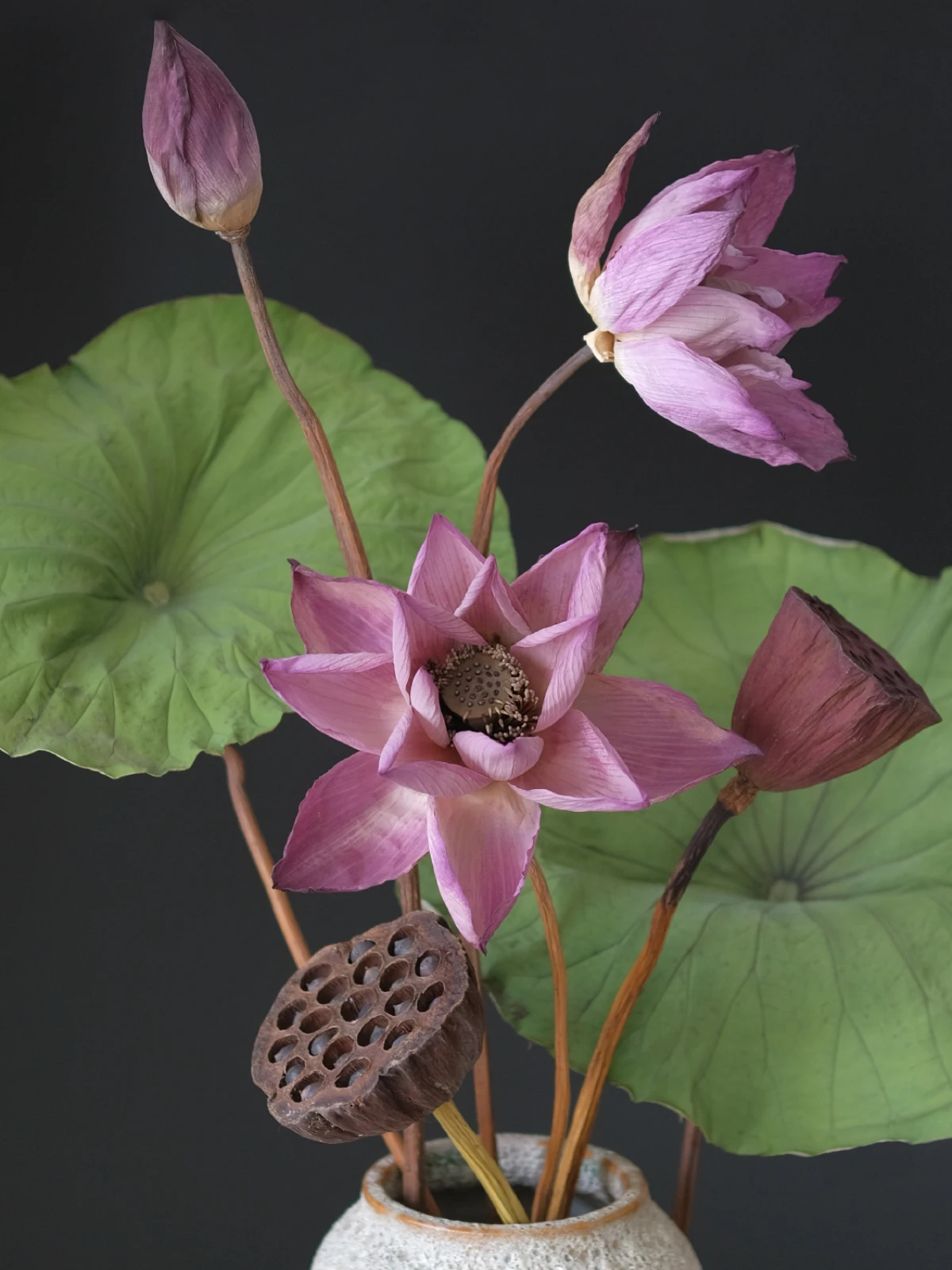 

l Lotus Le Dried Flower Bouquet Living Room Flower Decoration Zen Tea Room Decorative Accories Soft Furniture Real...