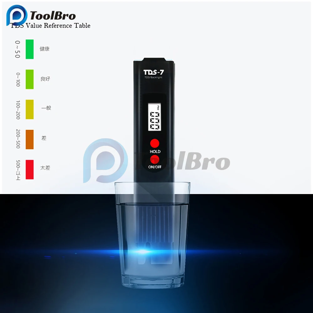 EC TDS Tester PH Meter High Precision Water Hardness Instrument Aquarium Pool Water Quality Purity Testing Pen