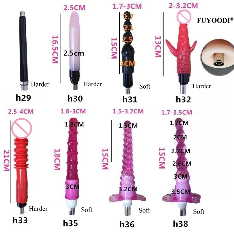 Sex Machine Attachments Dildos for Sex Machine with 3XLR Connector Extra long and extra thick vibrator for women