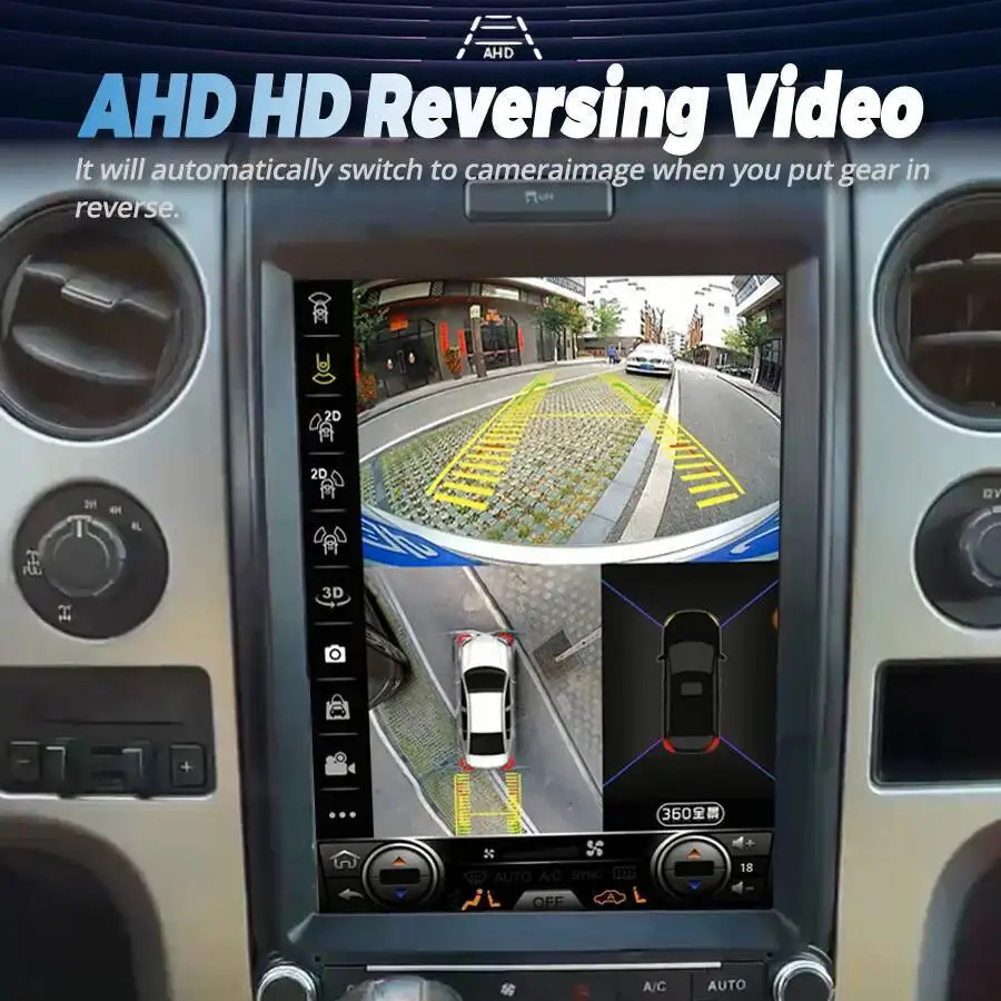 Unidade principal do reprodutor de vídeo multimídia de android para ford f150 f 150 raptor 2013-2015 rádio estéreo do carro 2 din