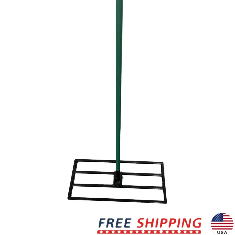 Levelawn Tool – 18 Inch Lawn Leveling Rake With 48 Inch Handle Effortlessly Level Golf Courses Lawns & Gardens Easy Assembly