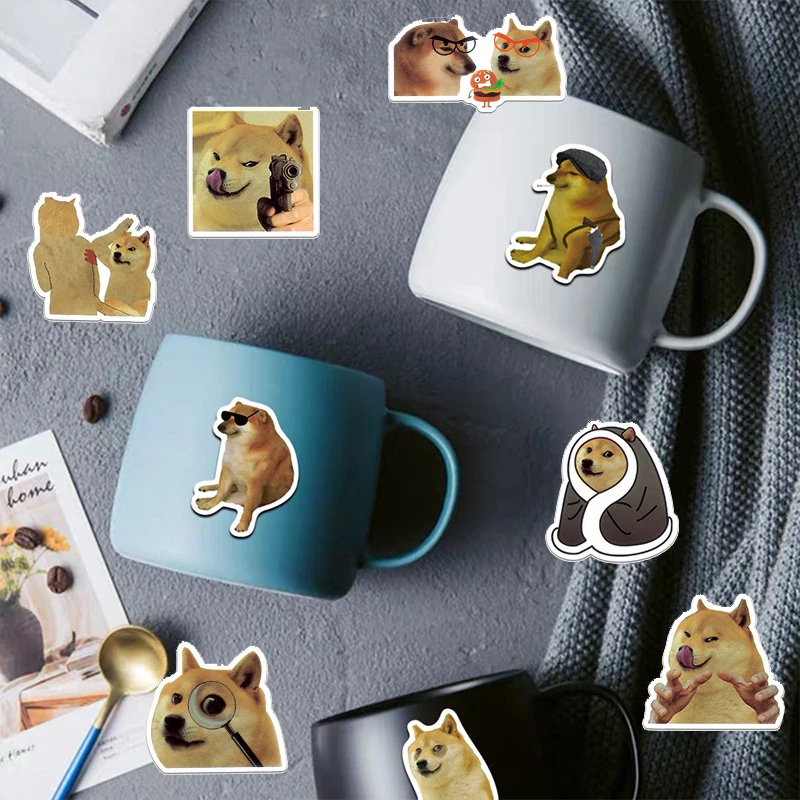 

50 шт., наклейки с героями мультфильмов для собак, милые забавные животные, граффити, наклейка, мотоцикл, ноутбук, скейтборд, телефон, канцелярские принадлежности, детская наклейка, игрушка