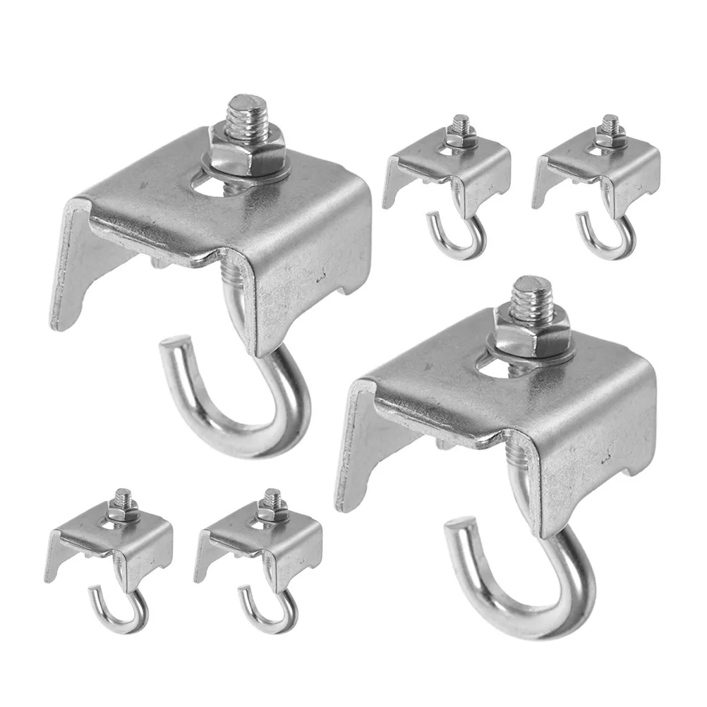 6Pcs Heavy Duty Storage Rack Accessories Metal Clamps Strong Load Capacity Shelf Support Pipe Bracket Clamp for Warehouse