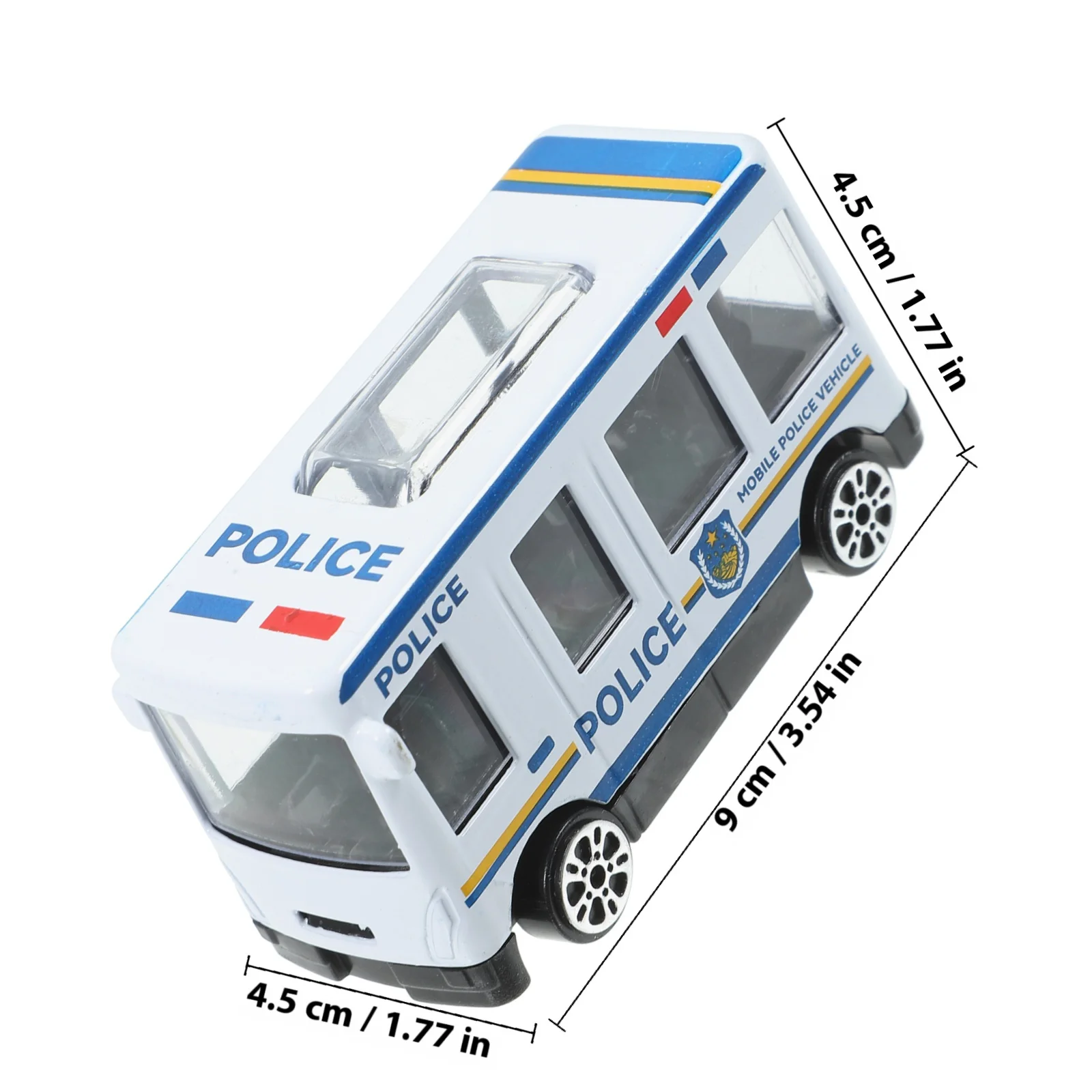 6pcs Police Car Set Die-Cast Alloy Simulation Vehicle Pull Back Children Inertia Car Non-Remote Control