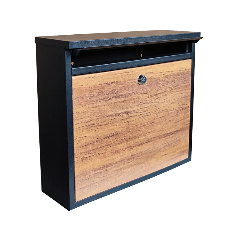 Factory Direct Sales  Metal Mailbox Wood Grain