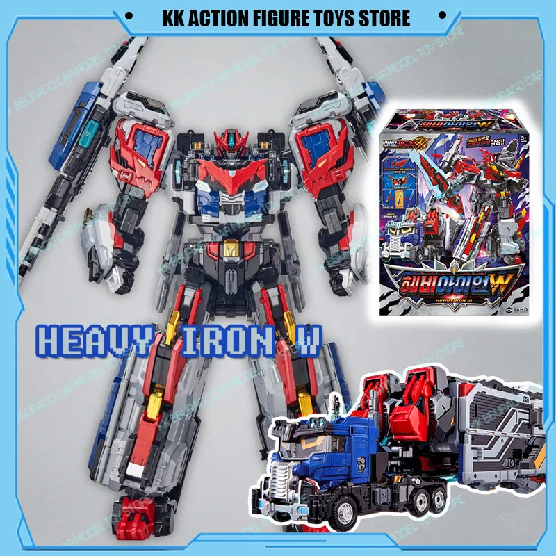 変身メタルカードボットロボットアクションフィギュアおもちゃヘビーアイアンWフィギュア韓国版モデルクールな漫画周辺グッズギフト
