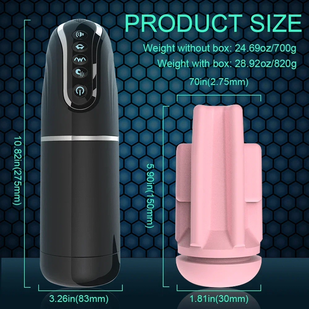 Automatic Male Masturbator Male Sucking Vibrating Vagina Adult Endurance Exercise Vacuum Stuction Vibrators Sex Toys for Men