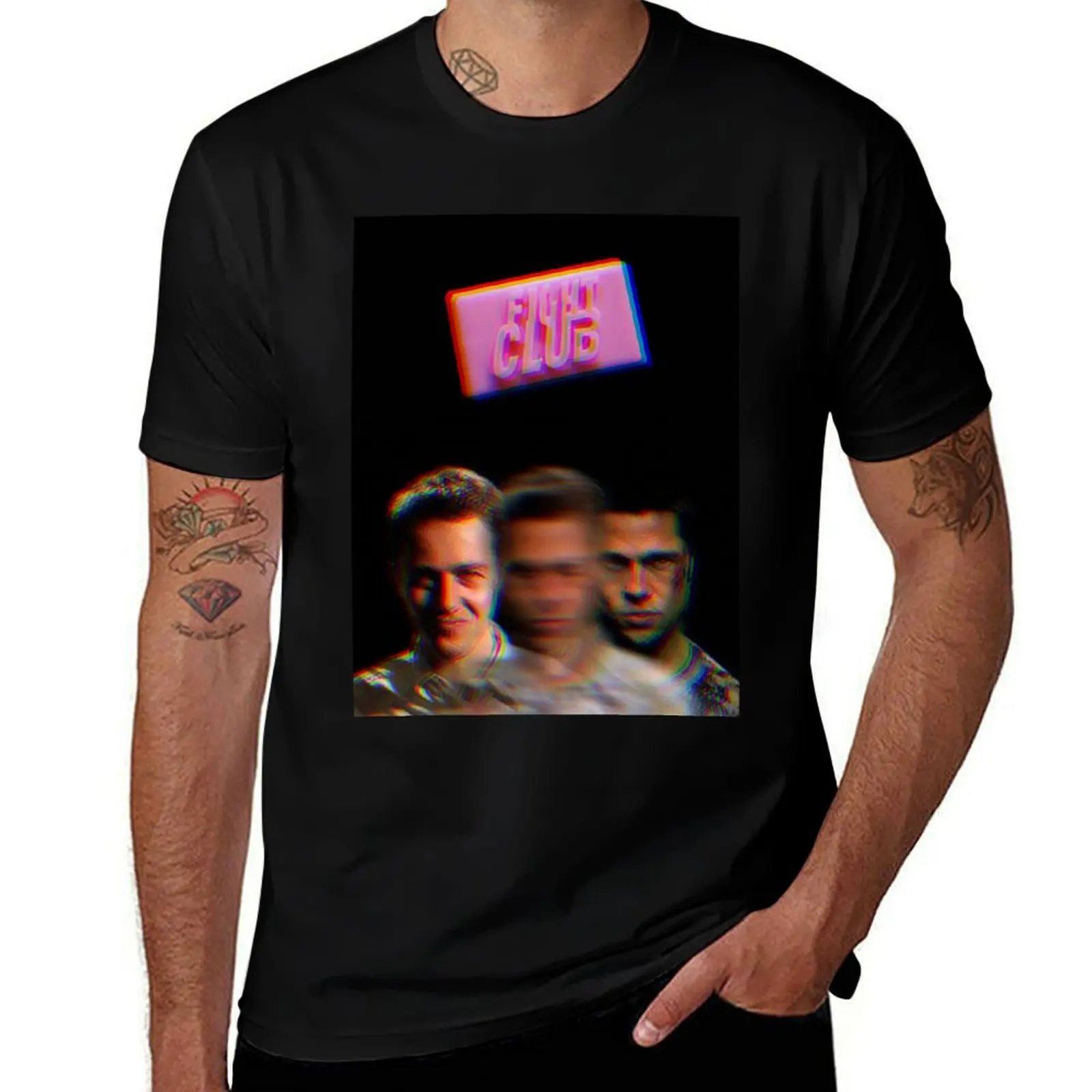 القاعدة الأولى لنوادي القتال تي شيرت رجل تي شيرت جرافيك تي شيرت للرجل سليم صالح مطبوعة تي شيرت للرجل تي شيرت #5