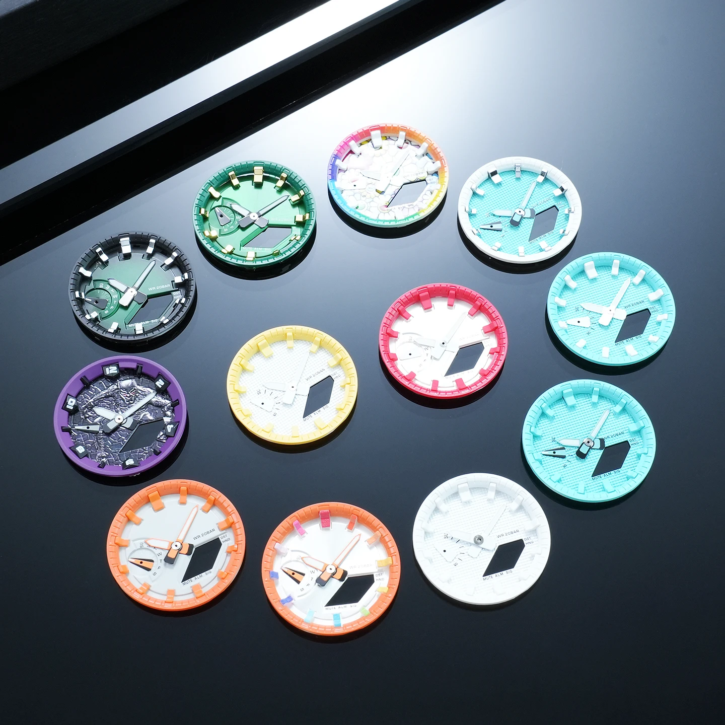 ga2100 ga2110 metal Surface Dial Modified dial sun pattern Matte Lacquer  For Casio G-SHOCK GA-2100 GA-2110 Watch accessories