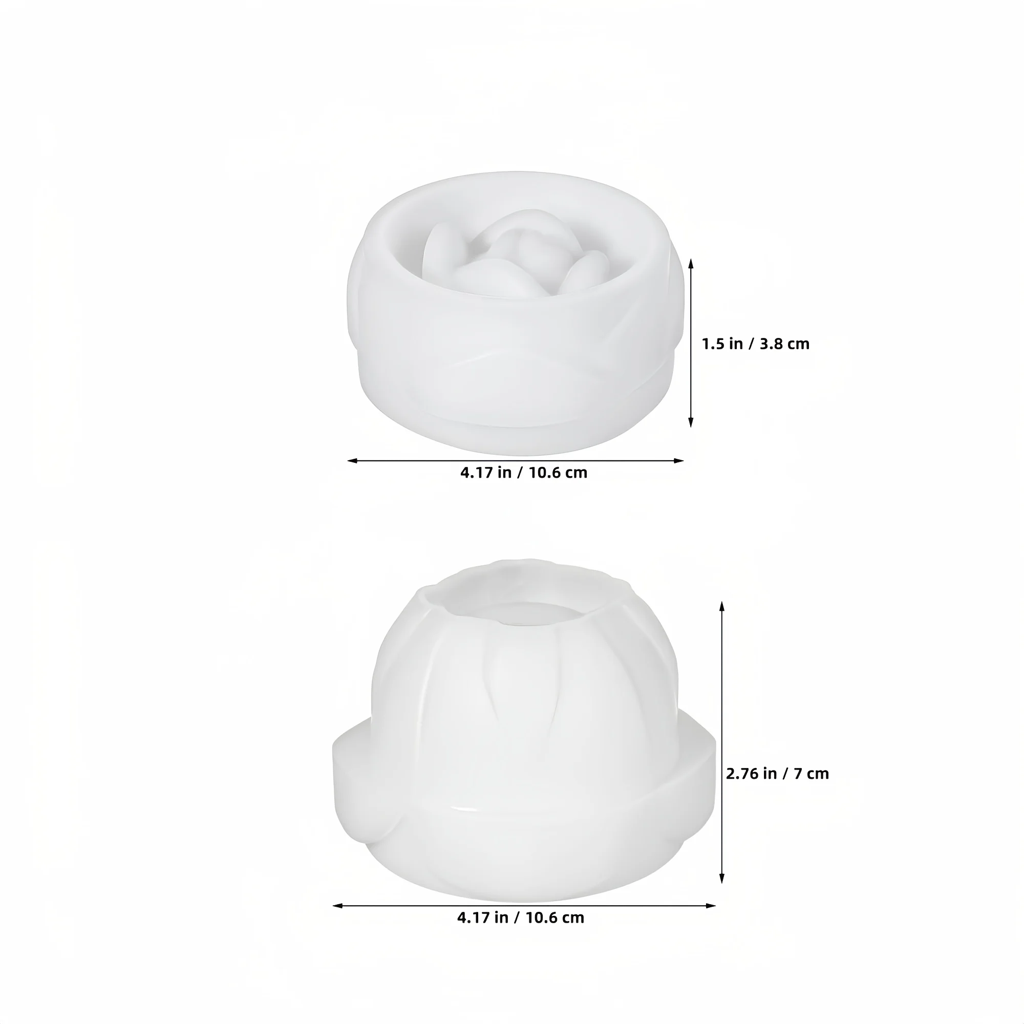 2-Piece Set Rose Shaped Silicone Molds with Lids, Elegant Candle Holder Mold for DIY Epoxy Resin, Plaster and Concrete Crafting view 5