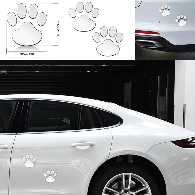 

1 пара автомобильных наклеек, автоаксессуары, креативные наклейки, лапы, 3D животные, собаки, отпечатки ног, наклейка для автомобиля, мотоцикла, автомобильные аксессуары