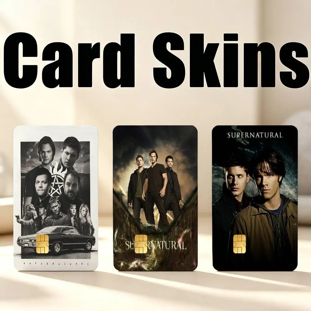 S-Supernatural D-Dean S-Sam 1Set 4Pcs Waterproof Card Skin Stickers for Credit Bus IC Cards