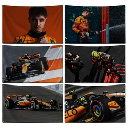 1PC Famous Racing Driver L-Lando N-Norris Flag Workshop Flags Room Decor Flag Outdoor Decorations Flags For Rooms Four Hole Flag