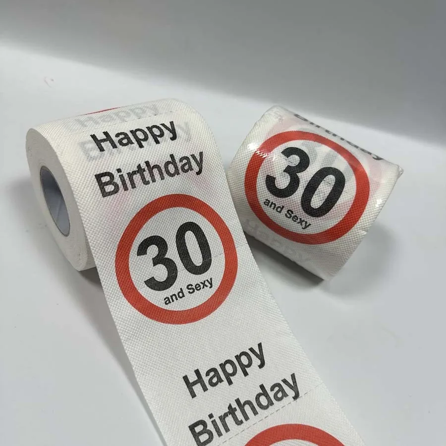 Fun Birthday Toilet Paper - Prank Gift Roll with 50th/40th/30th/18th Birthday Funny Prints Prank Decorations for Party Supplies
