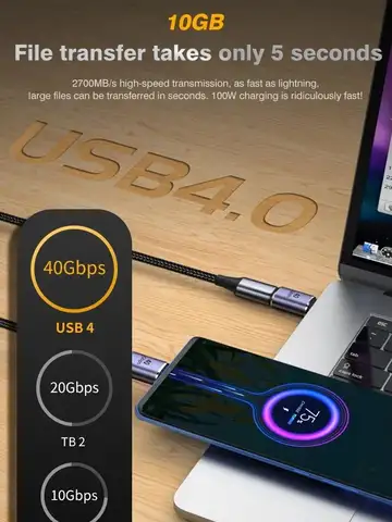TYPE C Connector 4K OTG Plug 100W 40Gbps Data Transfer Ultra Fast Charging USB C USB3.1 Support 8K Adapter Extension