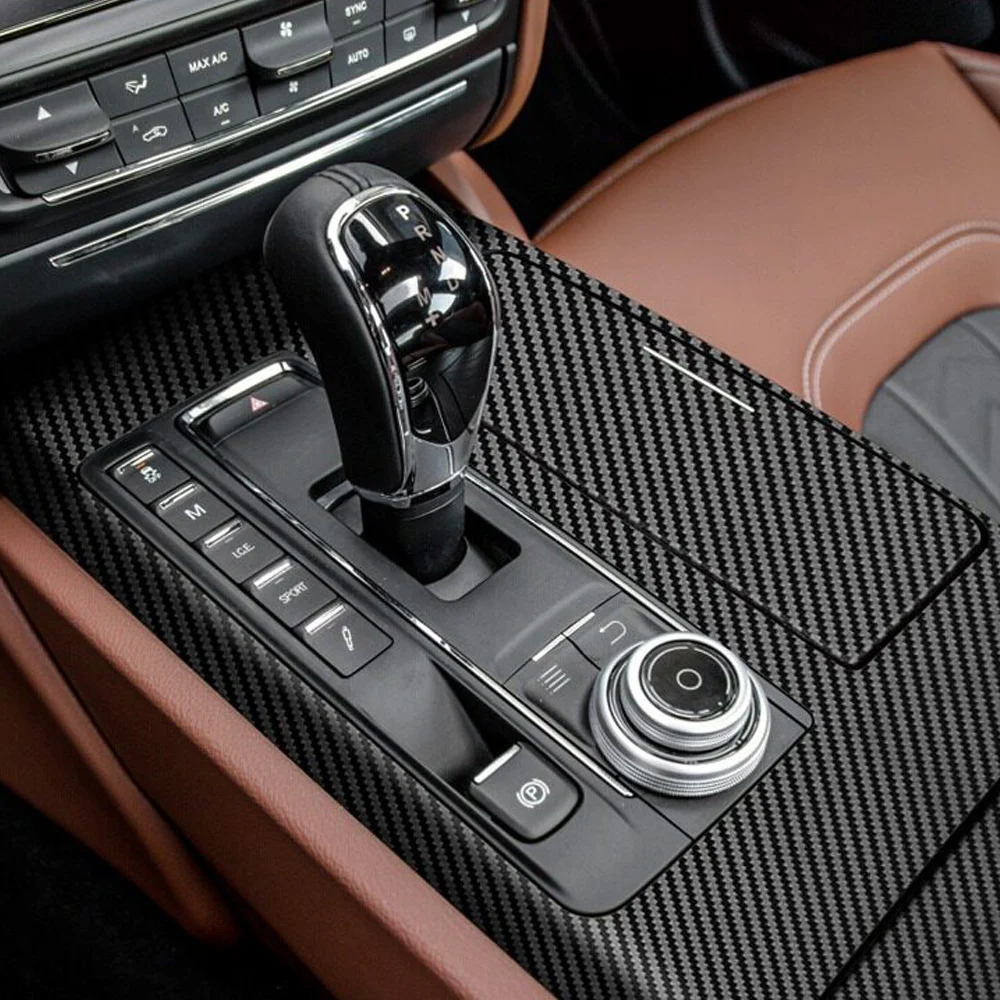Carbon Fiber Interior car Sticker For Maserati Quattroporte 2011-2018 Central Console Gear Shift Panel Door Handle Cover Trim
