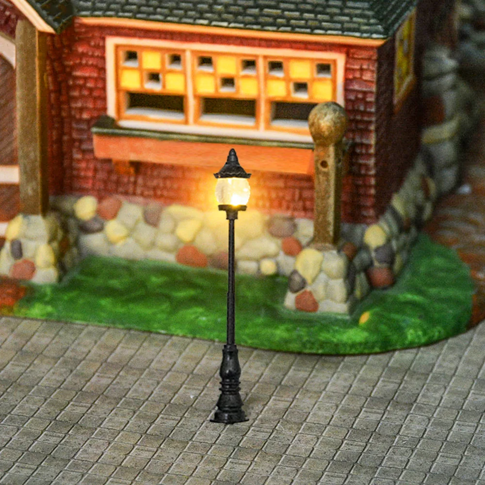 2pcs 12V Miniature Railway Train Lamp Model Luminous Light Toys Architeture Building Materials Diy Model Making for Diorama