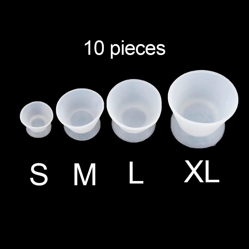 

10 pcs Dental Cement Rubber Bowl Silicone Rubber Self-setting Cup Dentist Tools Dentistry Material White Rubber Bowl