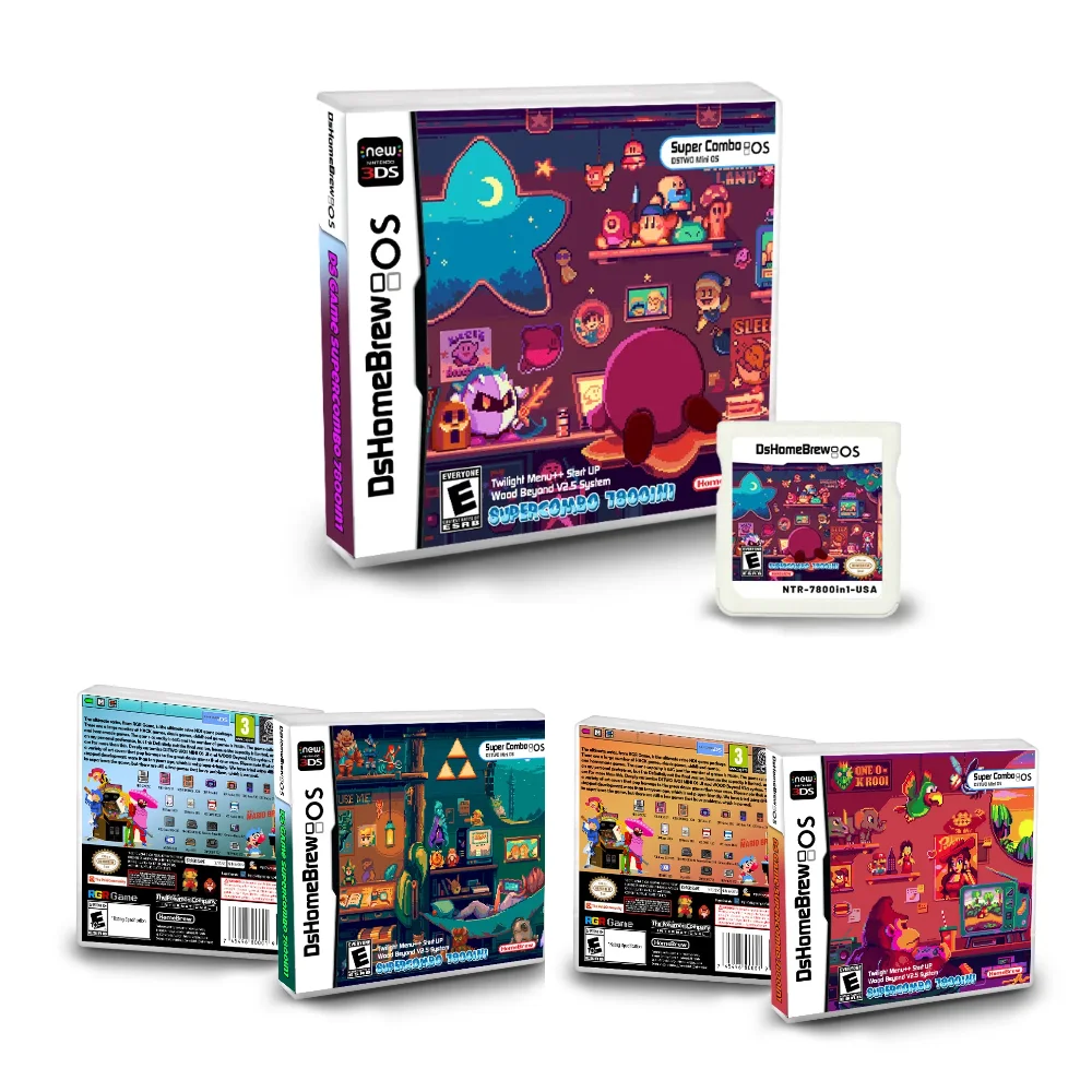 

NDS 7800 Game Card Large Capacity English Games Collector's Edition Pixel Sonic Pixel Mario Pixel Zelda