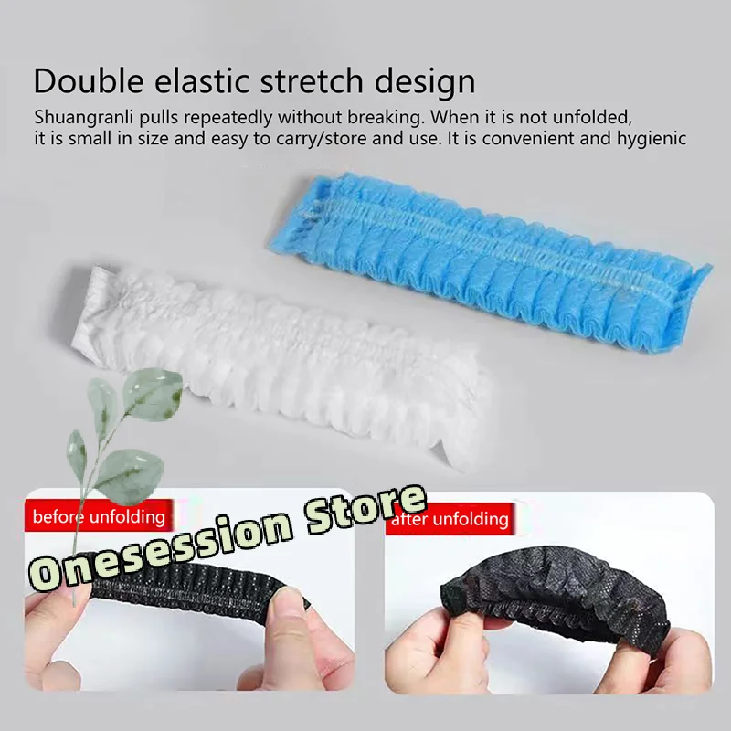 100PCS Disposable Nonwoven Headphone Ear Covers–Universal Size for Sanitary Protection on Shared Headsets,Breathable&Hygienic