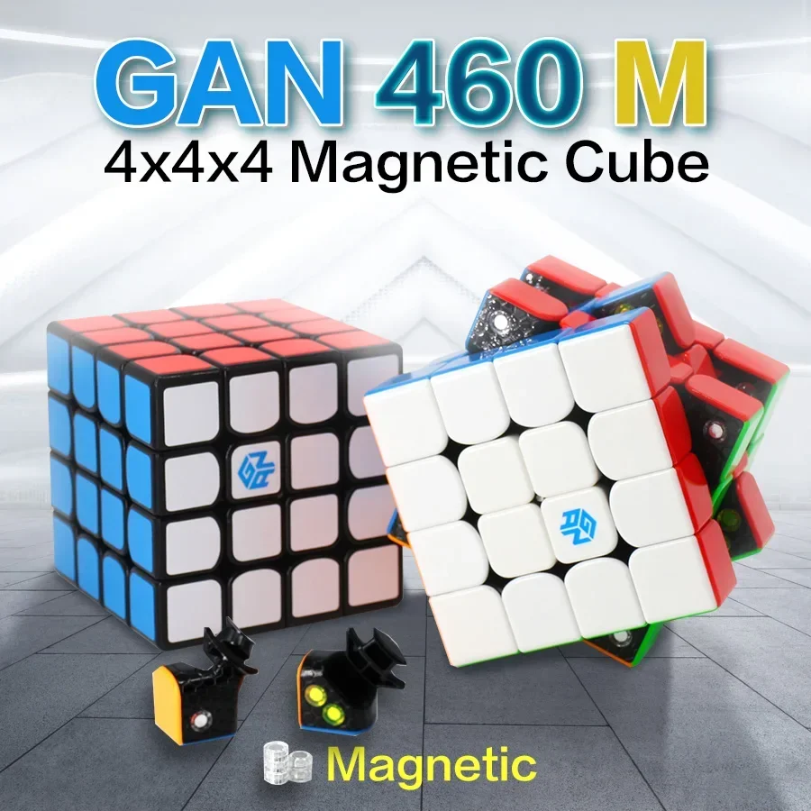 [CubeFun]GAN460M Magnetic 4x4x4 Magic Cube GAN460 M 4x4 Speed Cube GAN 460 M magnetic magic cube GAN 460 M Educational Toys