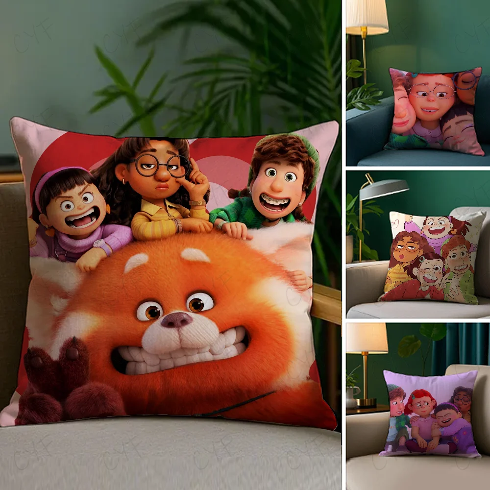 t-Turning R-Red Pillow Case Pillowcase Anti-dustmite Pillow Invisible zipper silky short plush Sofa cushion cover