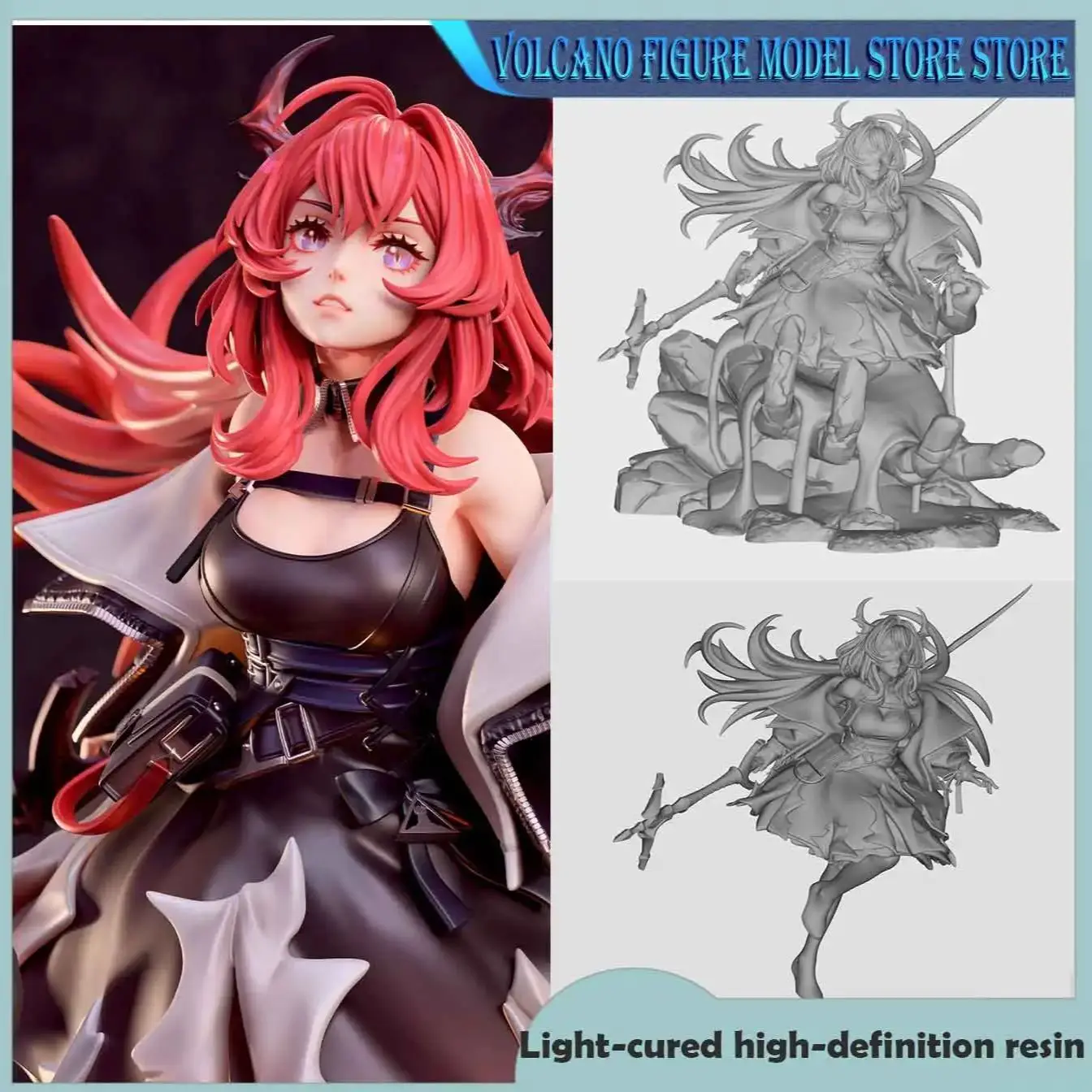 

[Garage Kit, color it yourself]Surtr Arknights Pyro Caster Leader of Reunion 3D Printed Model Arknights Figure