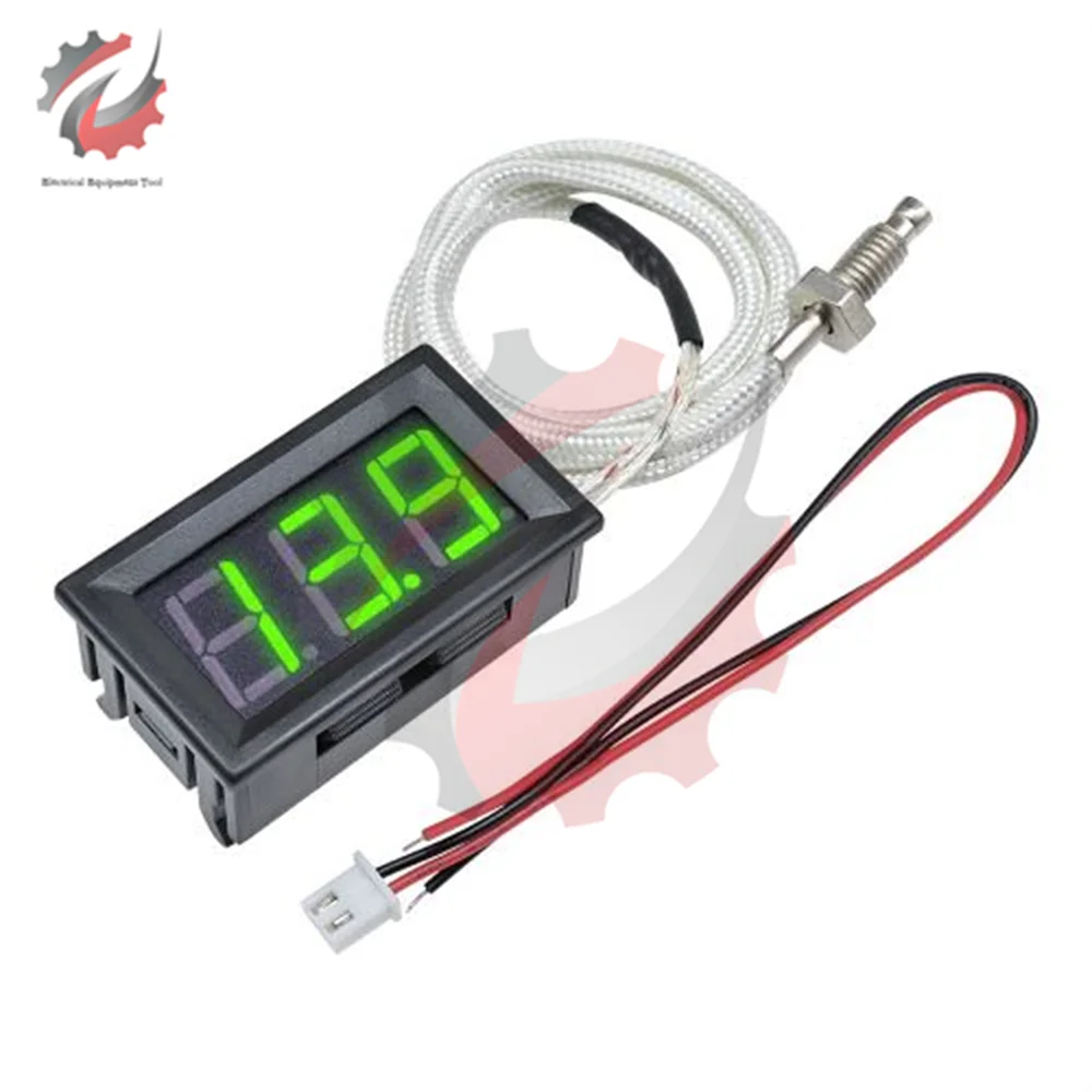 Industrial High Temperature K-Type M6 Thermocouple Thermometer 12V Digital Temperature Meter Tester -30~800 Degree Thermograph