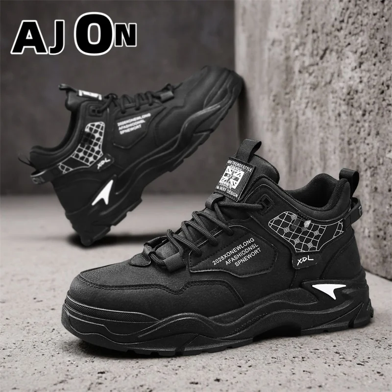 

Fall/Winter 2025 New Men's Work Shoes, Labor Shoes, Leisure Sports, High-top Rubber-soled Youth Board Shoes Men