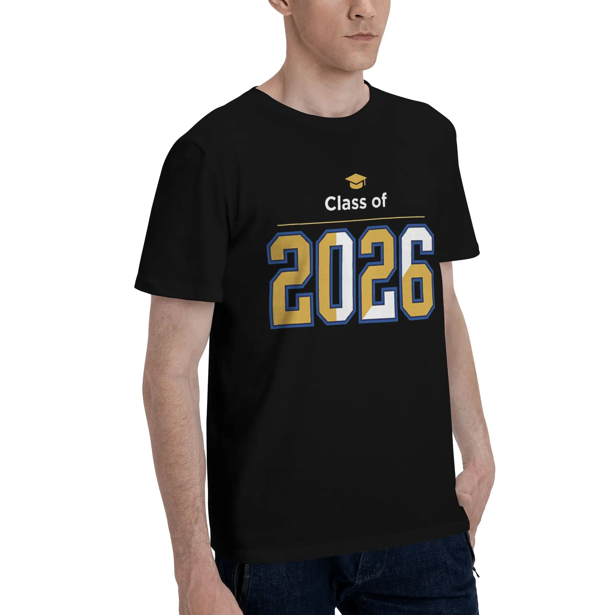 Class of 2026 bold varsity graduation Novelty 100% Cotton T-Shirt Class Of 2026 Tops Tees For Men