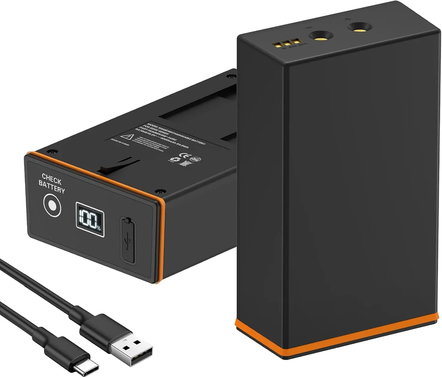 6000mAh LCD Battery Pack with Solar Panel Charging for Trail Cameras