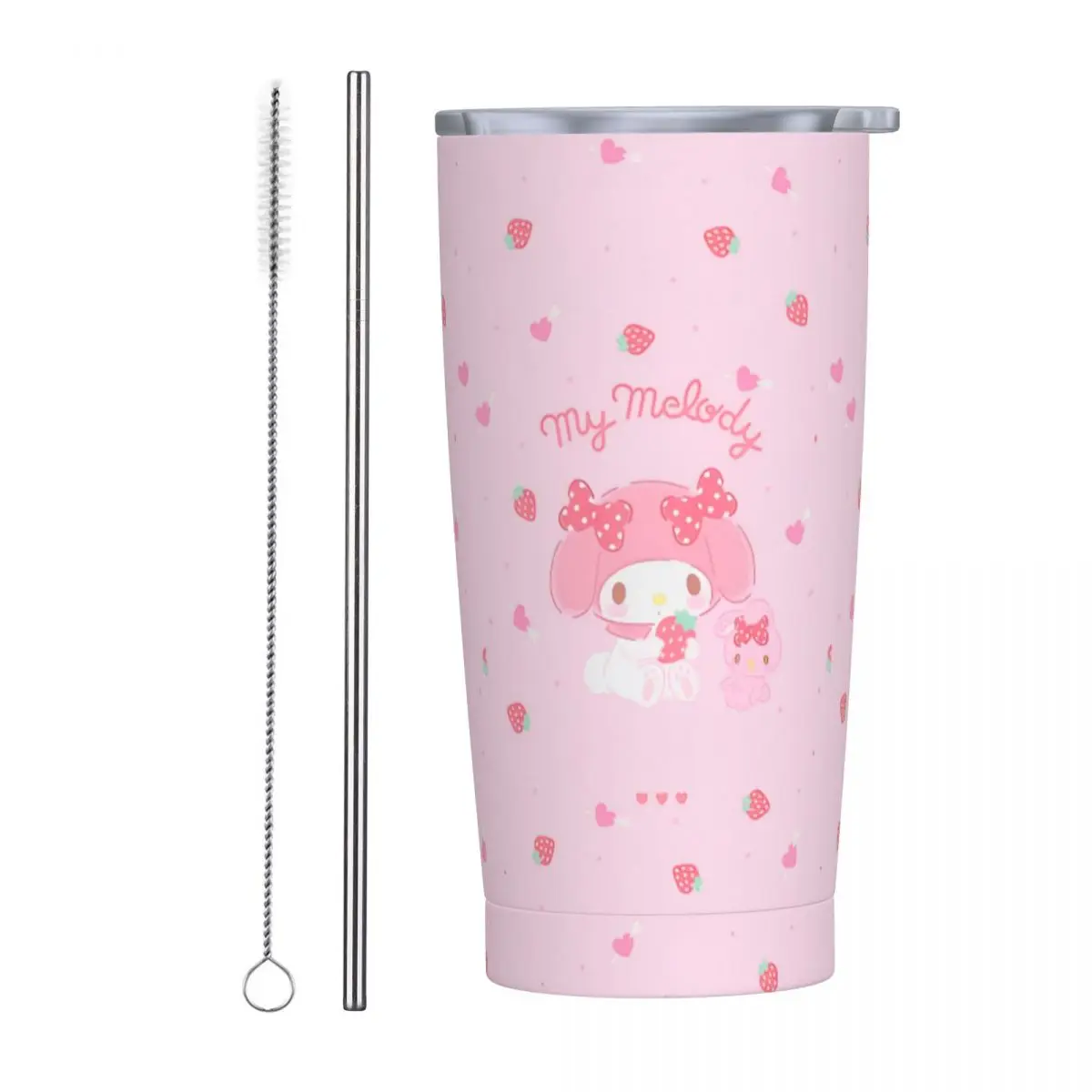 Sanrio My Melody Tumbler With Straw Stainless Steel Travel Mug Vacuum Insulated 20oz