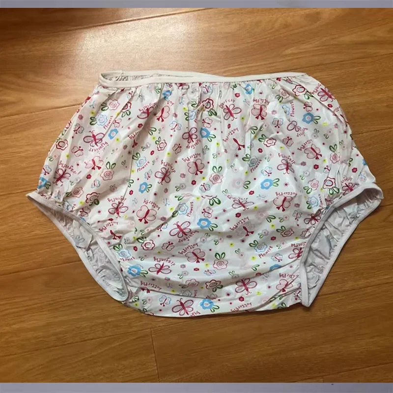 

Многоразовые трусы для подгузников из ПВХ для взрослых и детей с милым принтом, пластиковые водонепроницаемые герметичные подгузники DDLG с карманами, моющиеся тренировочные штаны