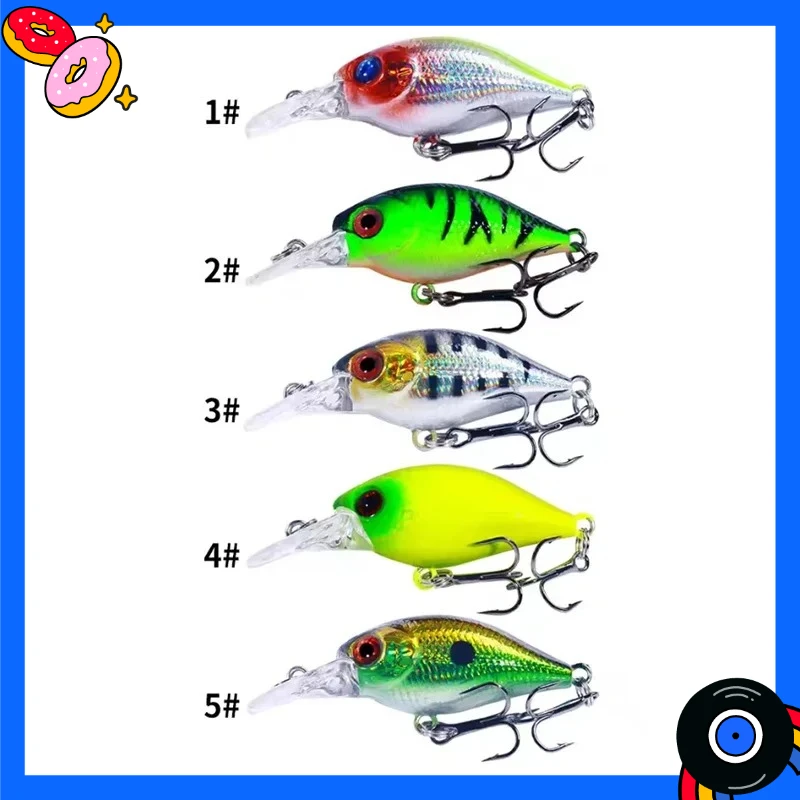 5Pcs Crankbait Rock Fish Bass Fishing Lure Set 4.4g 5cm Artificial Baits Topwater Crank Wobblers For Pike Crankbaits Fishing