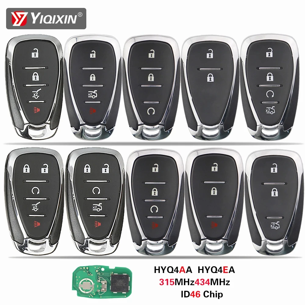 YIQIXIN 315/433MHz zdalny kluczyk samochodowy do chevroleta Camaro Volt blezer Traverse Cruze Malibu Equinox 2016-2018 HYQ4AA HYQ4EA